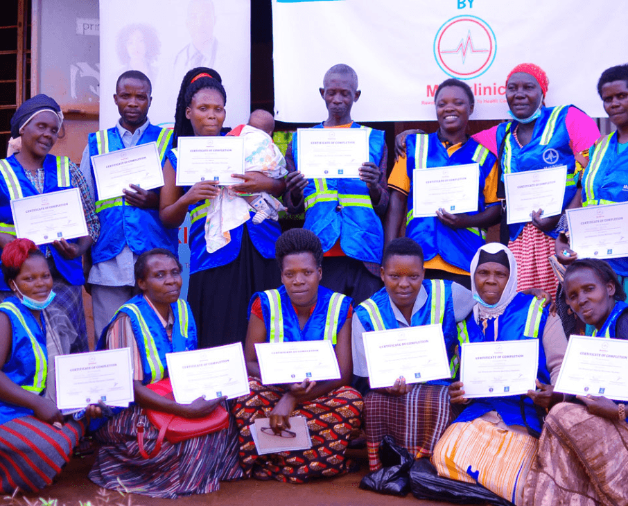 MobiKlinic team standing together outdoors