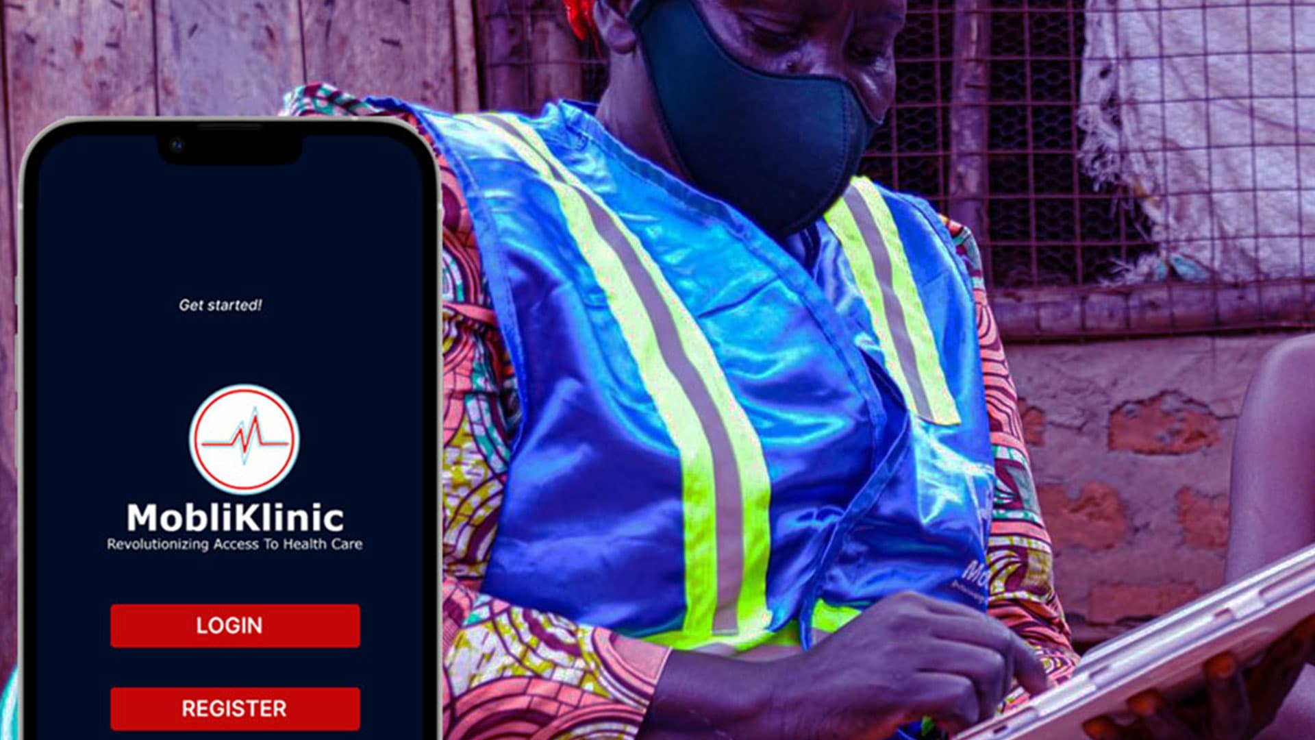 Health worker using MobiKlinic digital tools